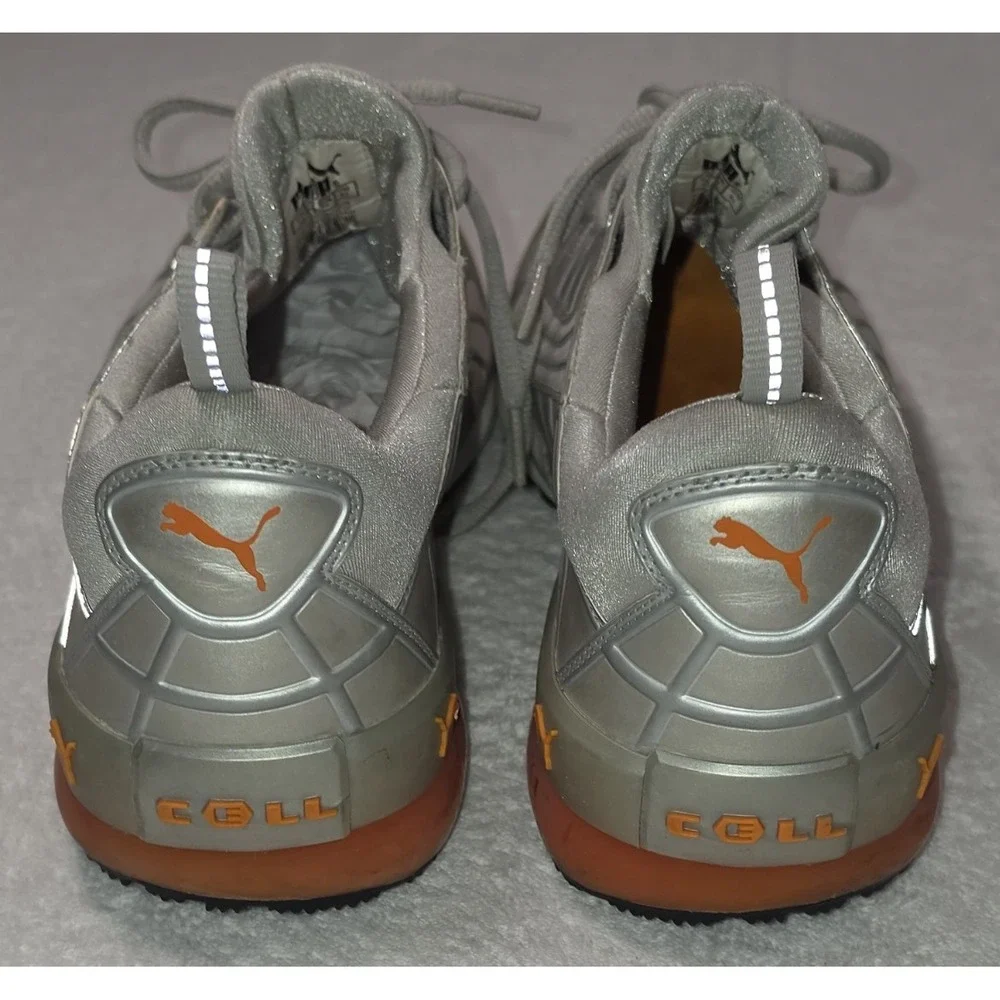 Puma Chrome Silver/Grey with Orange Accents Sneakers Size 13 US